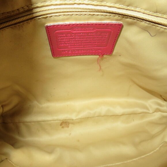 Coach 2012 Kristin Woven Maroon Leather Hobo Handbag - Picture 5 of 10